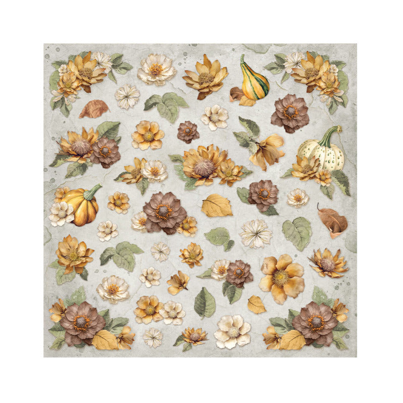 Stamperia - 12x12 Fabric Sheets - Golden Harmony