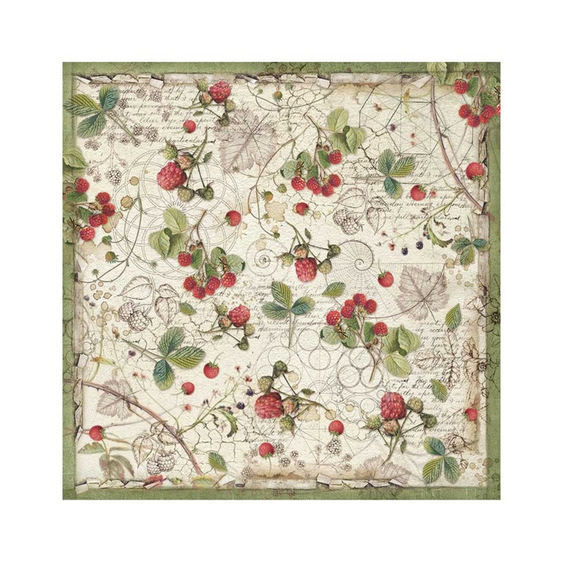 Forest - Fabric Pieces Strawberries on vine