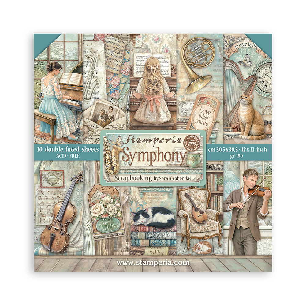 Stamperia Symphony - 12x12 Paper Pack