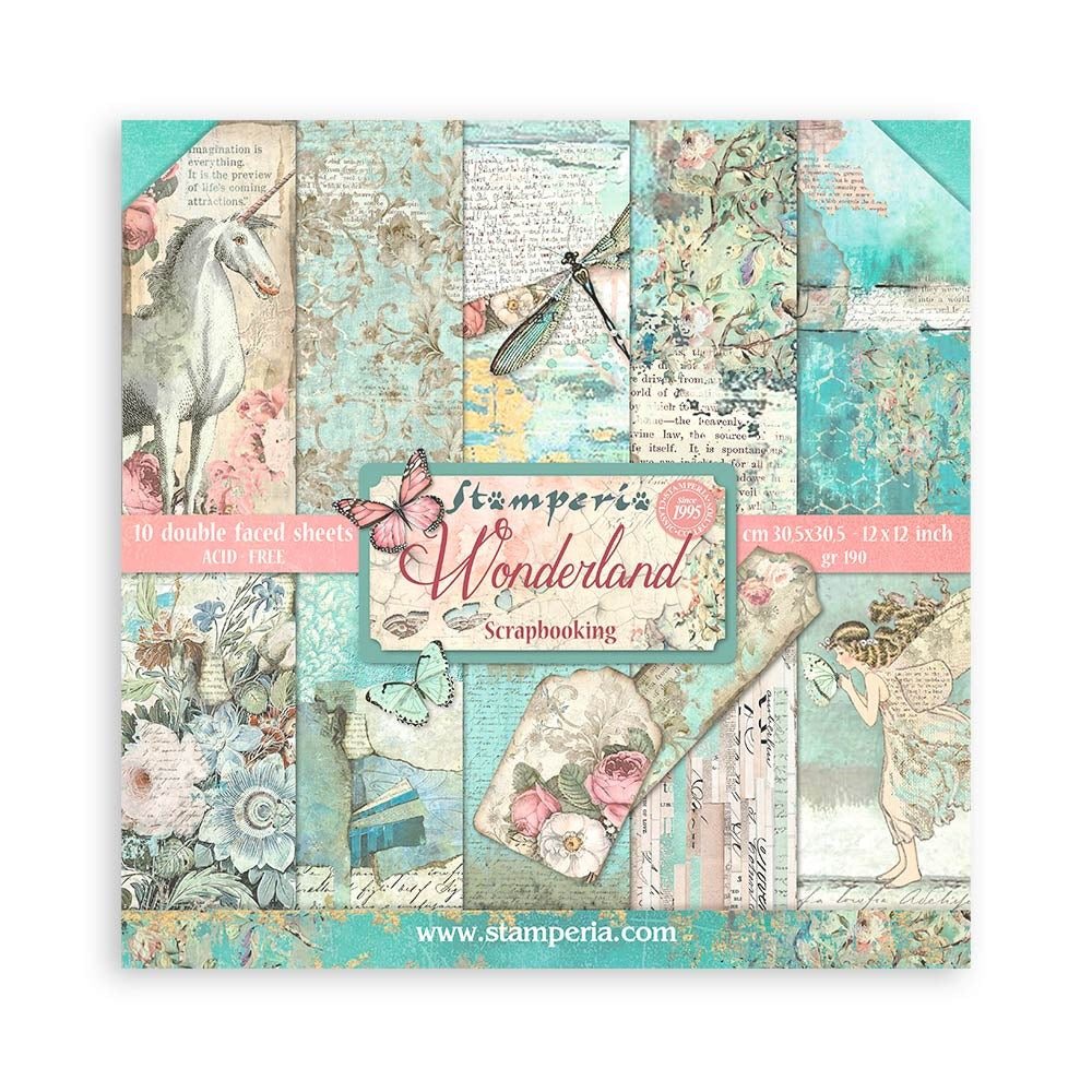 Stamperia Wonderland Collection - 12x12 Paper Pack