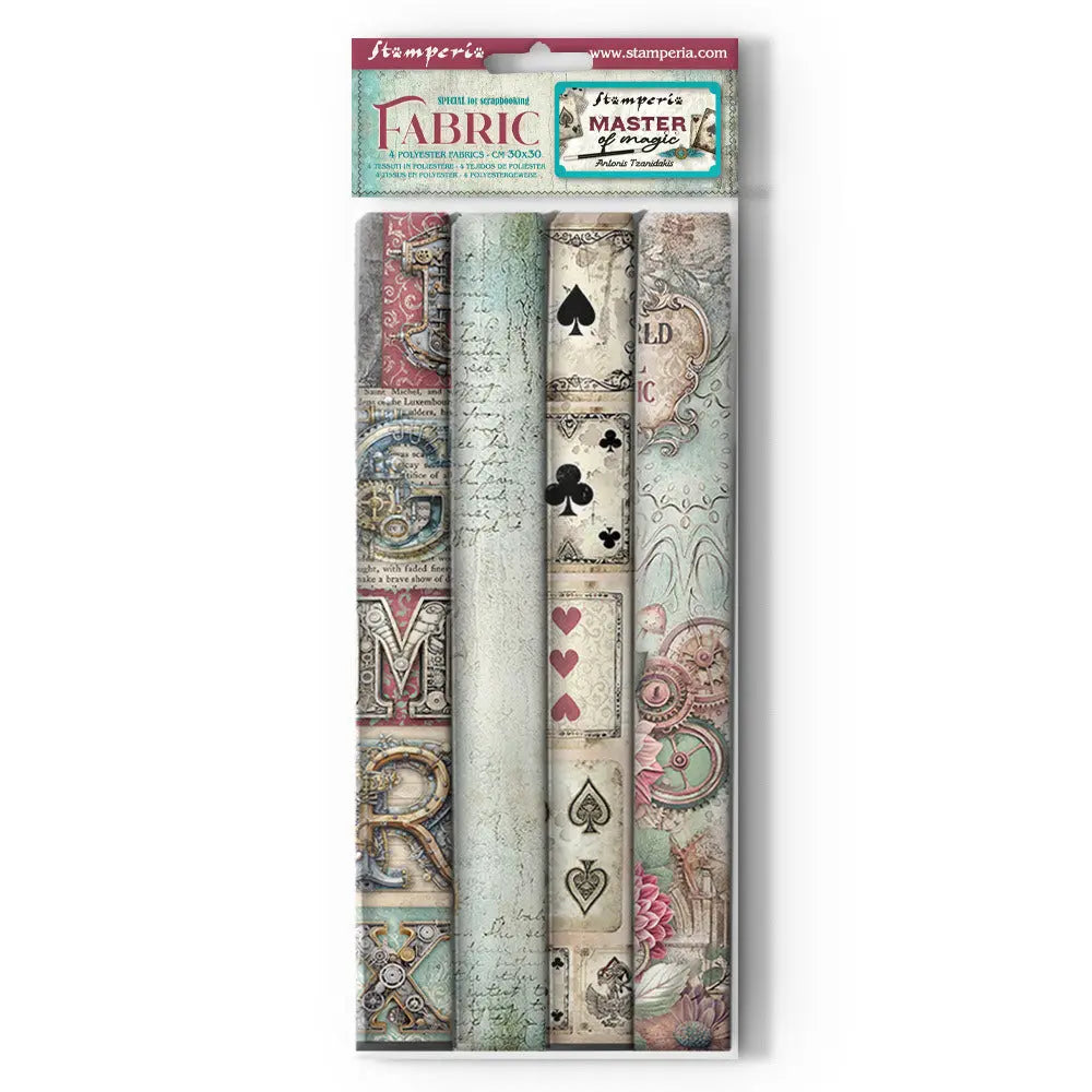 Stamperia - 12x12 Fabric Sheets - Master Of Magic - Image #1
