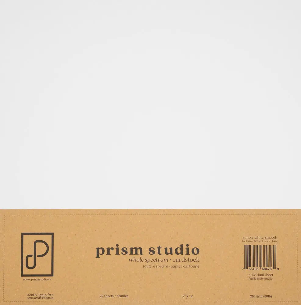 Prism Studio - White 12x12 cardstock 25 sheets