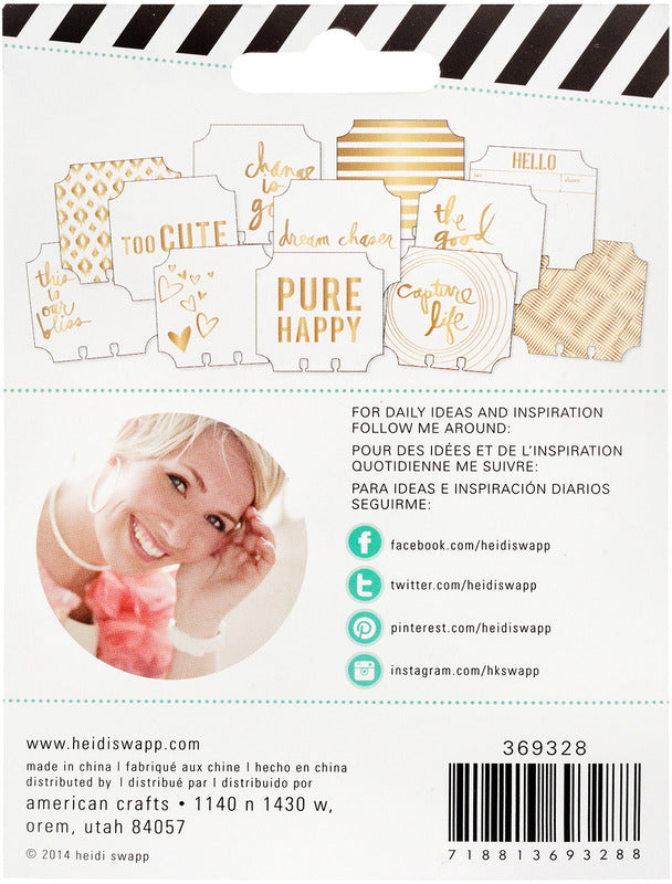 Heidi Swapp - Memorydex Tabs, Gold Foil