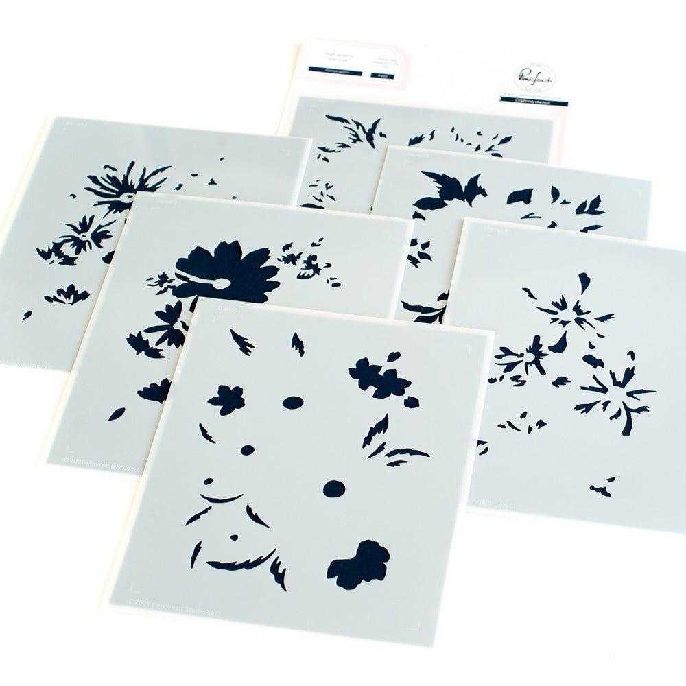 PinkFresh Studio - Painted Daisies - Stencil set