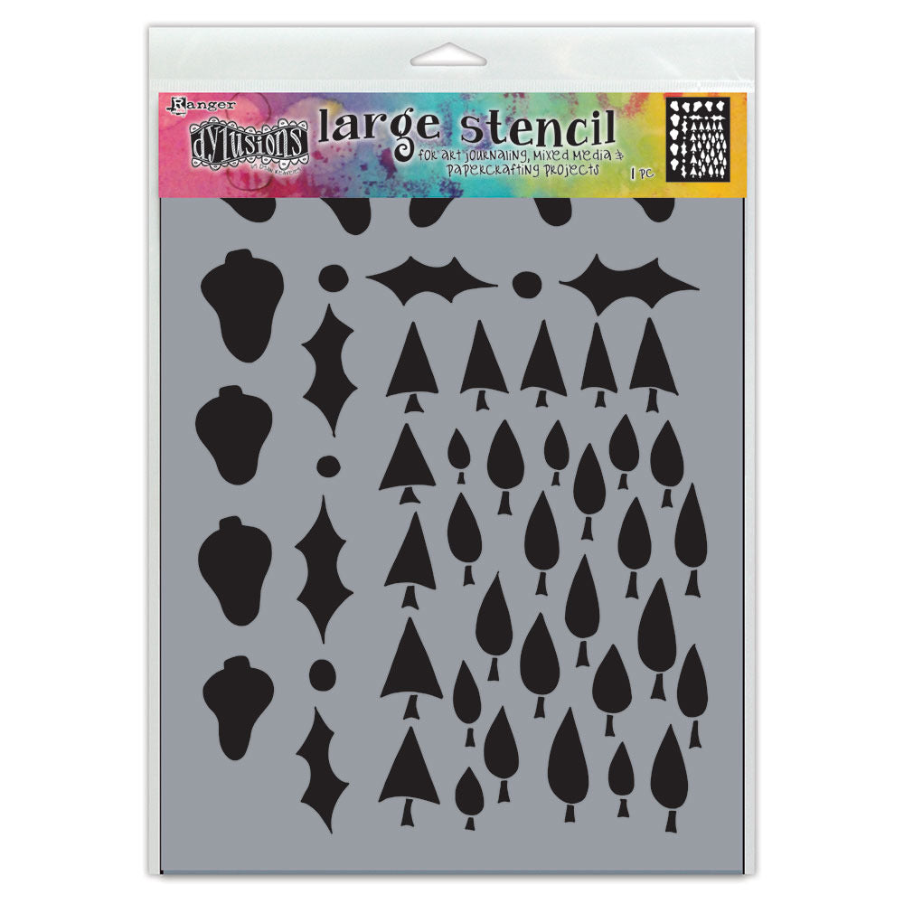 Dylusions Stencil - Tree Border - Large