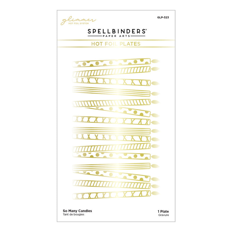 Spellbinders - Glimmer Hot Foil Plate - Birthday Celebrations - So Many Candles
