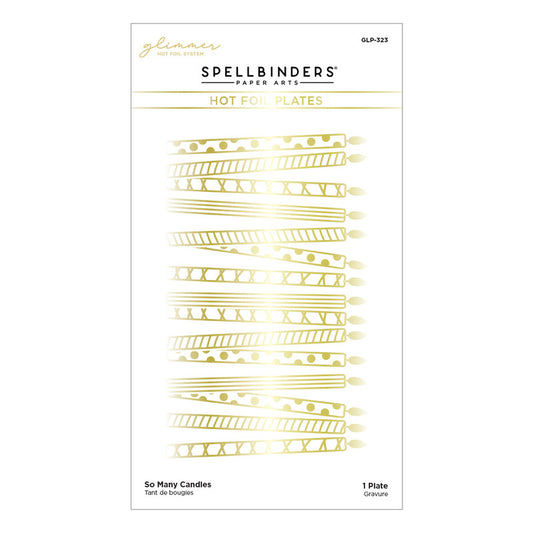 Spellbinders - Glimmer Hot Foil Plate - Birthday Celebrations - So Many Candles