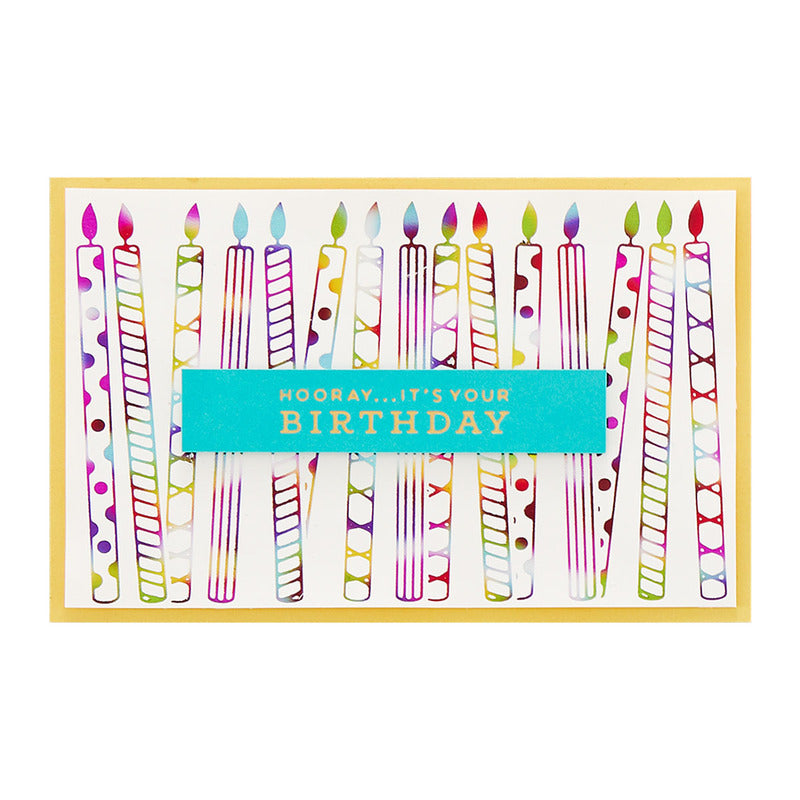 Spellbinders - Glimmer Hot Foil Plate - Birthday Celebrations - So Many Candles