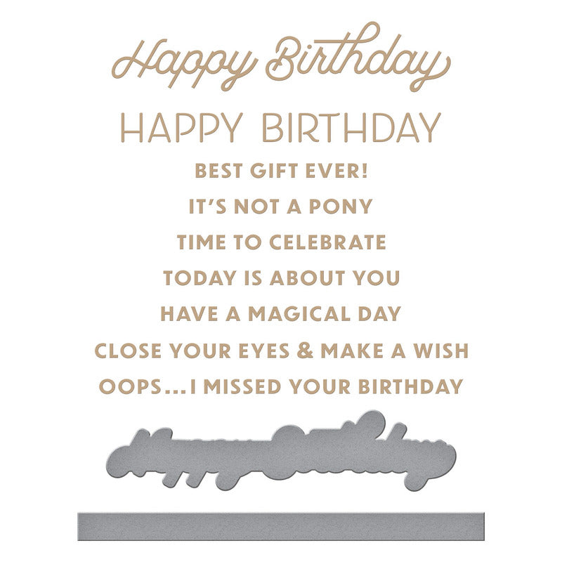 Spellbinders - Glimmer Hot Foil Plate & Die - Birthday Celebrations - Birthday Unboxing