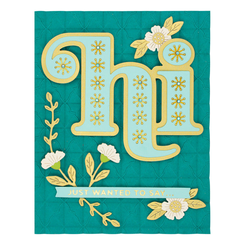 Spellbinders - Die - Just Wanted to Say - Stitched Hi