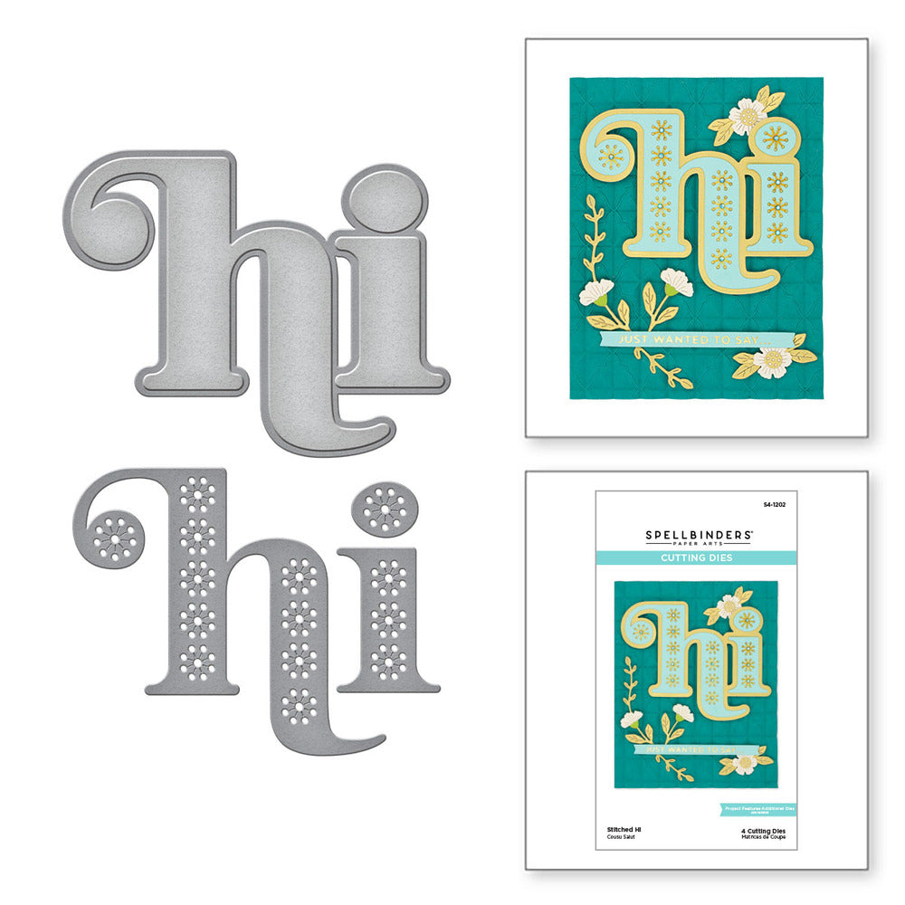 Spellbinders - Die - Just Wanted to Say - Stitched Hi