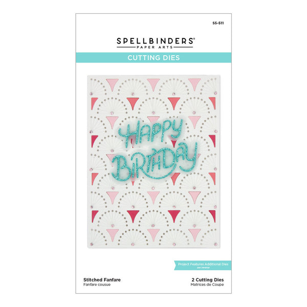 Spellbinders - Die - Birthday Celebrations - Stitched Fanfare