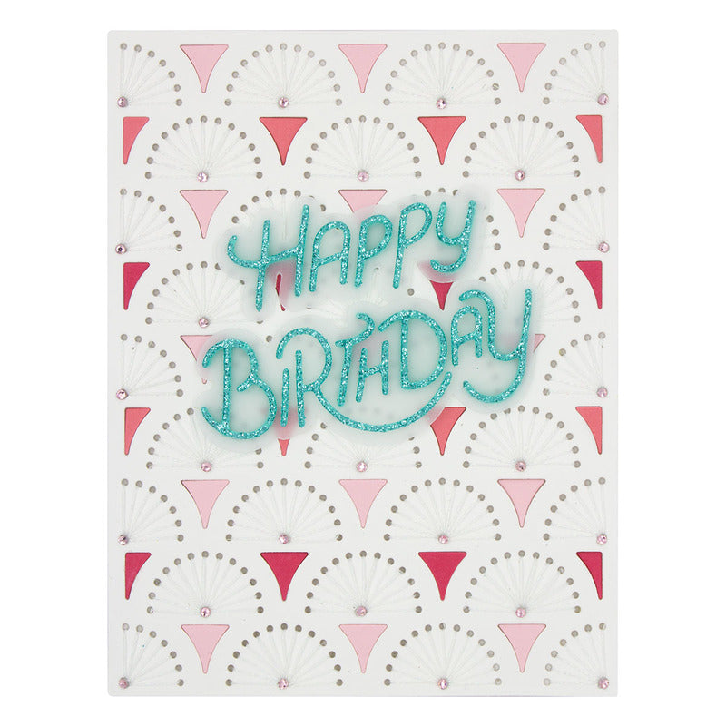 Spellbinders - Die - Birthday Celebrations - Stitched Fanfare