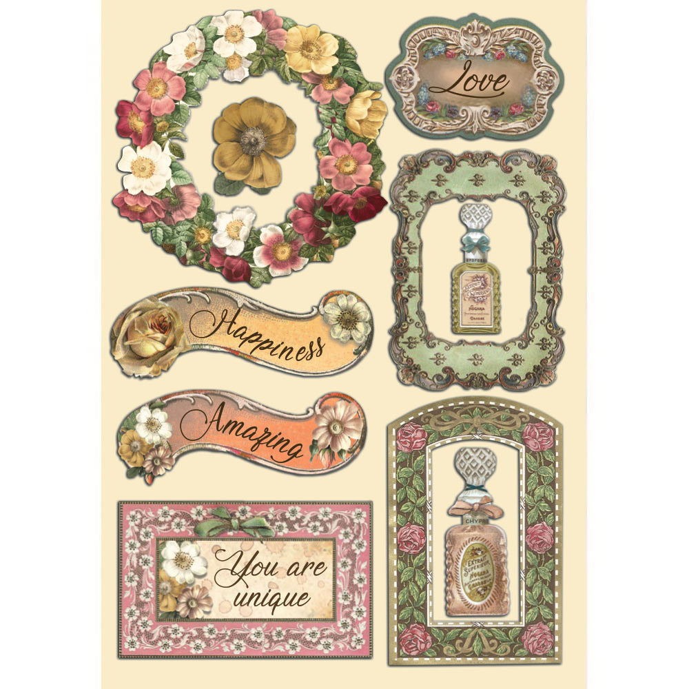 Stamperia - Wooden shapes - Rose Parfum