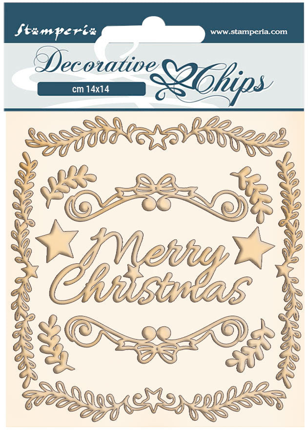 Stamperia - Decorative Chips - Pink Christmas - Frames