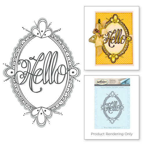 Spellbinders - Stamp - Hello Ornate