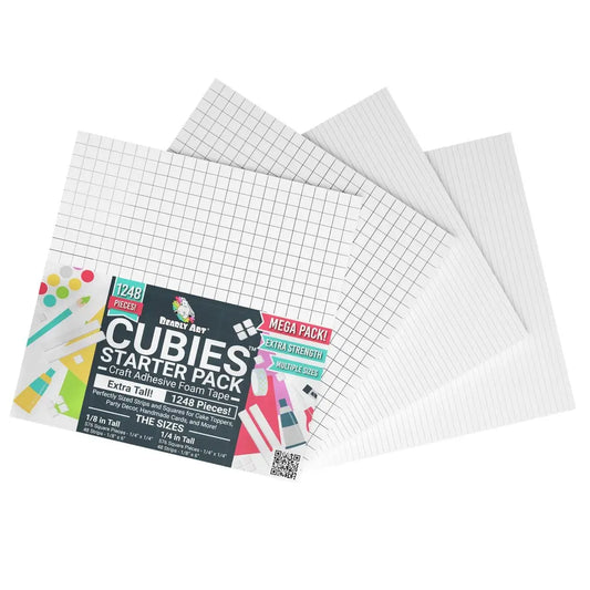 *NEW* Bearly Art Cubies Starter Pack - Adhesive Foam Tape - White