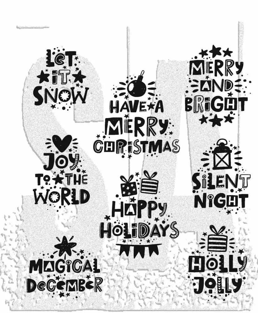 Stampers Anonymous - Tim Holtz - Stamp - Holiday Whatnots - Image #1