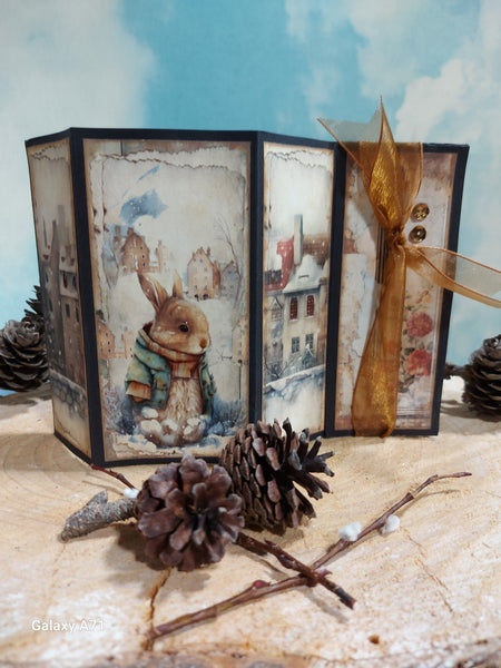 Card kit ~Bay Window, Christmas Bunny 2023