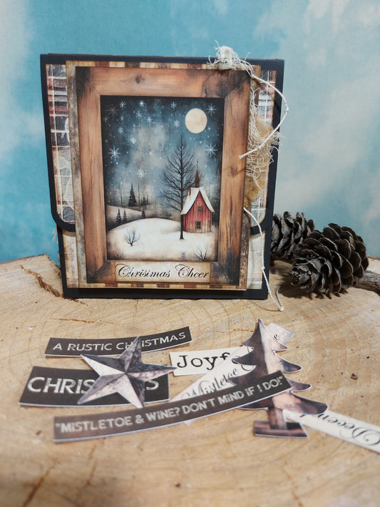 DIY Project ~ Matchbook Rustic Christmas flip book ~ kit