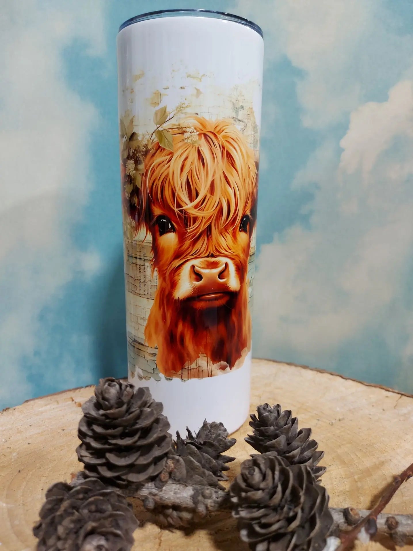 * NEW* 20 Oz Thermal Skinny Tumbler Collection Highland cow