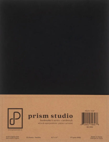 Prism Studio - 8.5x11 Bookmaker's Cardstock 65lb - Black (25 Sheets) - Image #1