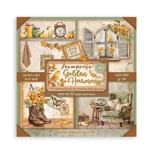 Stamperia - 8x8 Maxi Paper Pack - Golden Harmony - Image #1