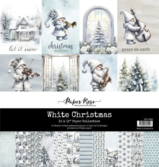 Paper Rose Studio - 12x12 Paper Pack - White Christmas - Image #1