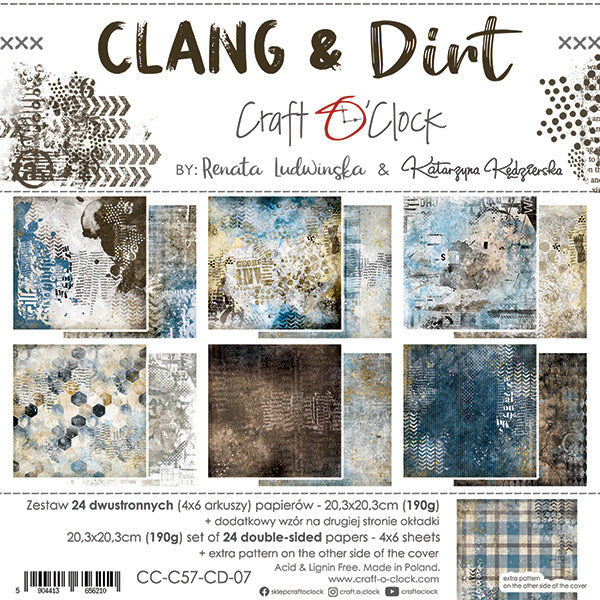 Craft O' Clock - 8x8 Paper Pad, Clang & Dirt