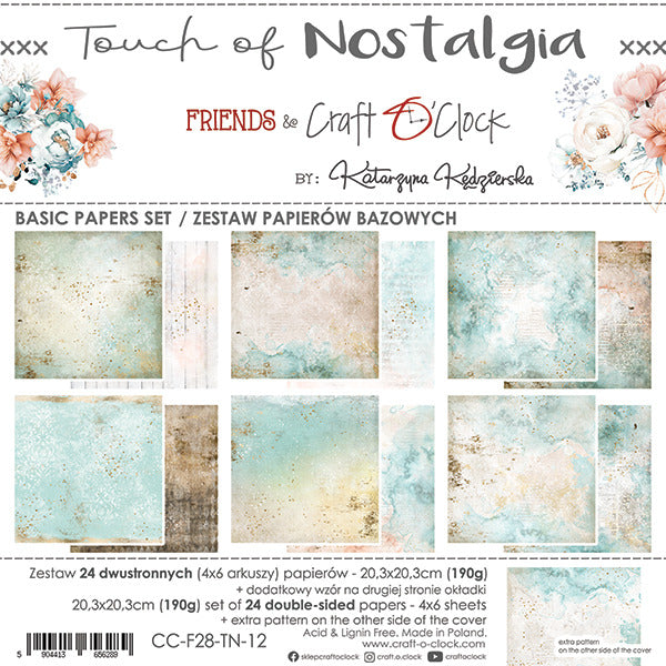 Craft O' Clock - 8x8 Basics Paper Set, Touch Of Nostalgia