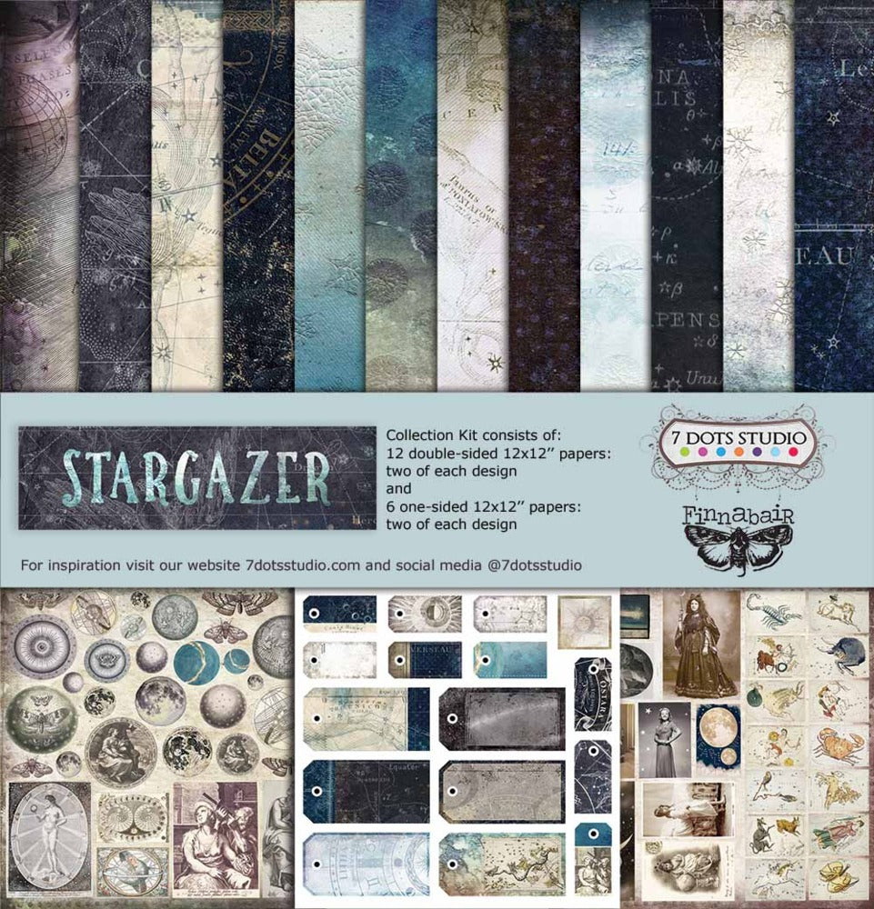 7 Dots Studio - 12x12 Paper Collection Kit - Stargazer