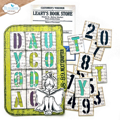 Elizabeth Craft Designs - Die - La Dolce Vita Collection - Stencil Alphabet
