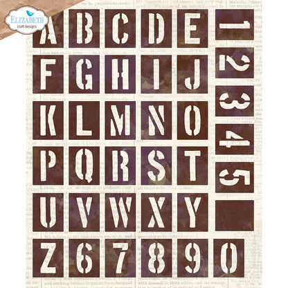 Elizabeth Craft Designs - Die - La Dolce Vita Collection - Stencil Alphabet