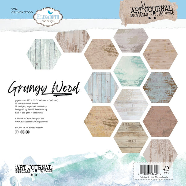 Elizabeth Craft Designs - Art Journal Specials - Grungy Wood