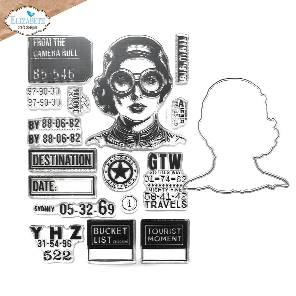 Elizabeth Craft Designs - Clear Stamp & Die - Travels From The Past