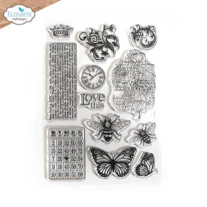 Elizabeth Craft Designs - Clear Stamp - Love & Roses