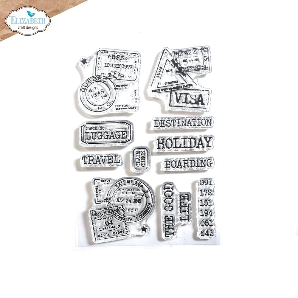 Elizabeth Craft Designs - Stamp - Passport Stamps - by Devid