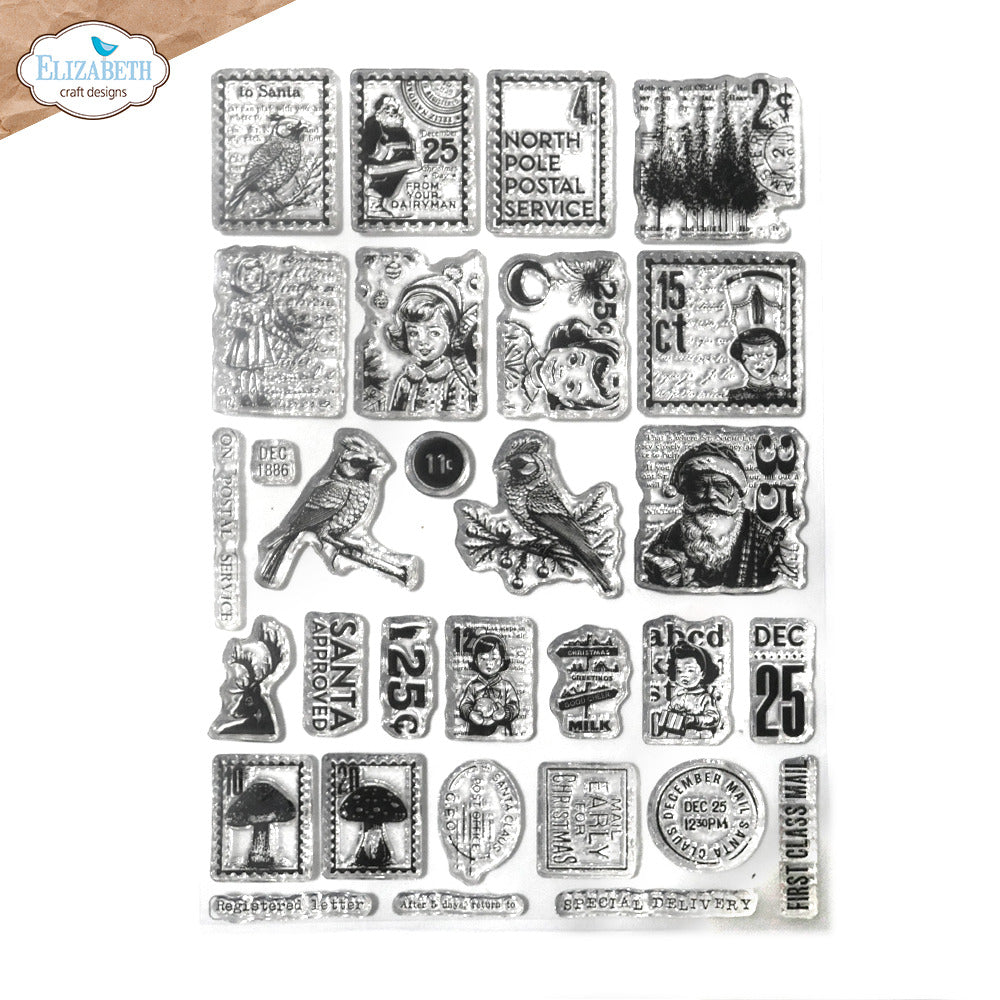 Elizabeth Craft Designs - Clear Stamp - December Postage Stamps