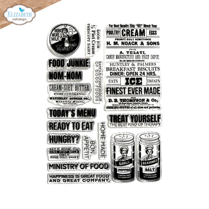Elizabeth Craft Designs - Clear Stamp - Lets Eat