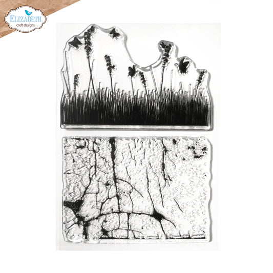 Elizabeth Craft Designs - Cracked Fields Clear Stamp