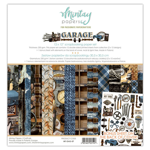 Mintay 12X12 Paper Set - Garage
