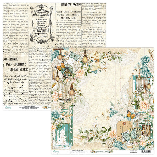 Mintay 12X12 Patterned Paper - Grandma's Attic 01