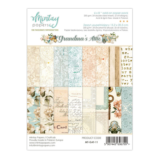 Mintay Papers - 6X8 Paper Pad - Grandma's Attic