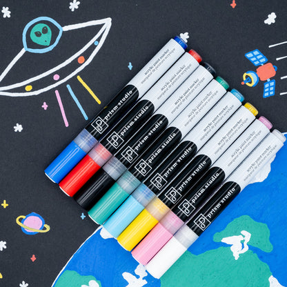 Prism Studio - Acrylic Paint Markers, Basics, 8pc.