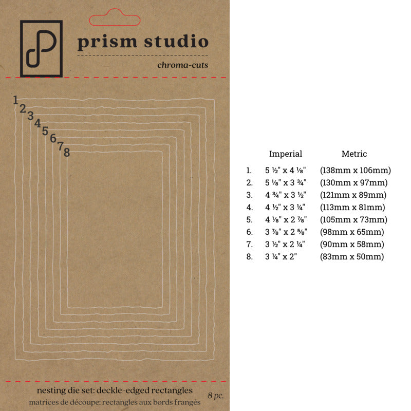 Prism Studio - Chroma-cuts - Nesting Deckle-Edged Rectangles