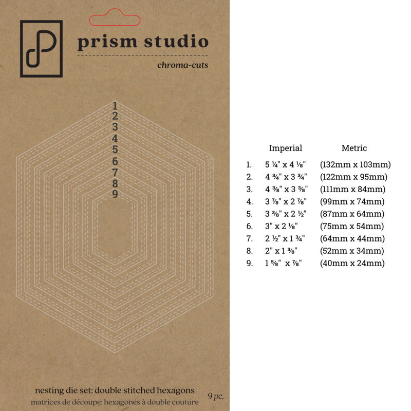 Prism Studio - Chroma-cuts - Nesting Double Stitched Hexagons