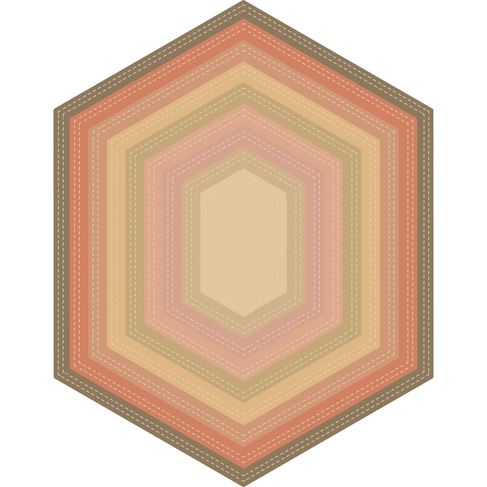 Prism Studio - Chroma-cuts - Nesting Double Stitched Hexagons