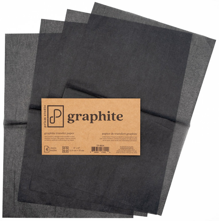 Prism Studio - Graphite Transfer Paper, 9" x 13", (4 sheets)