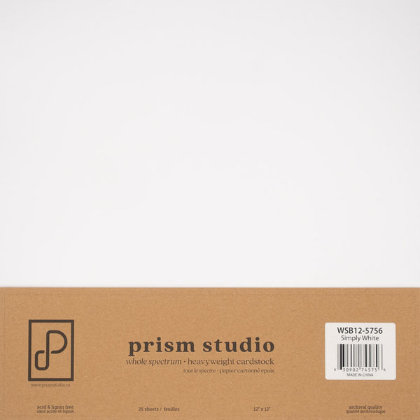 Prism Studio Simply White 12x12 cardstock 25 sheets