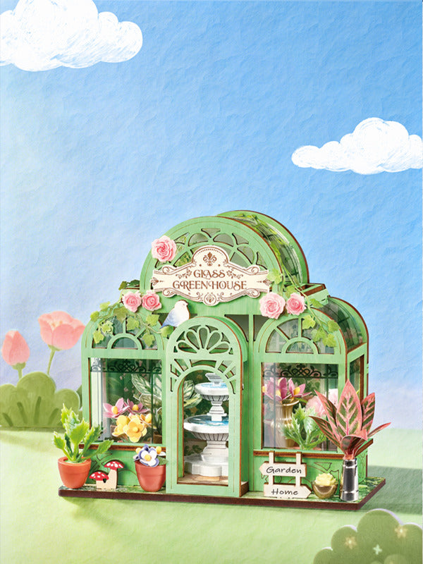 Rolife DIY Miniature House Kit, Green Fountain Garden